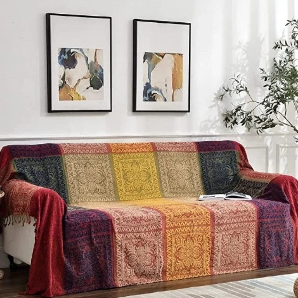 Cashmere Multi-Colour Couch Blanket 60x75 Throw